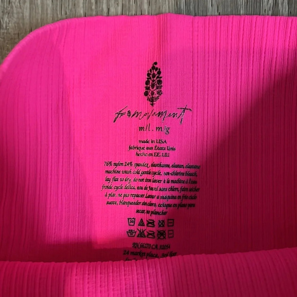 Free People Movement Good Karma Barbie Core Tropical Pink 7/8 Leggings - Picture 6 of 7